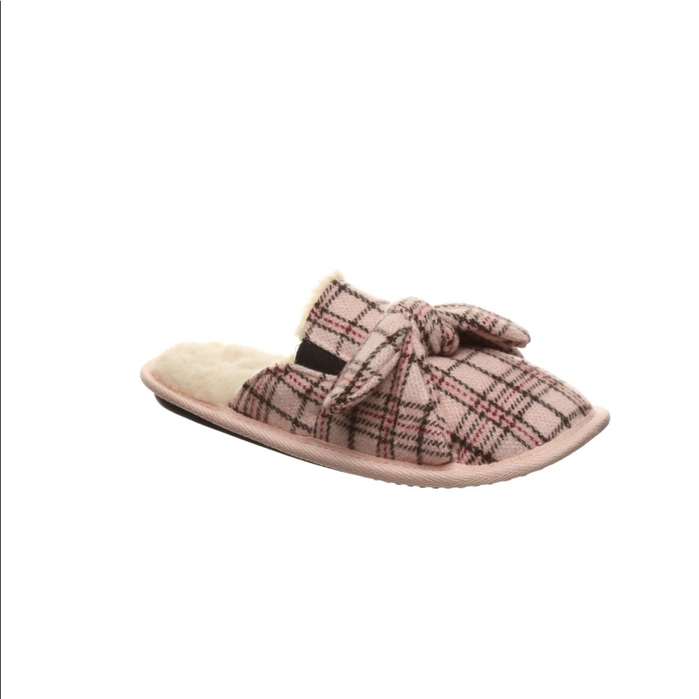 Bearpaw Pink Plaid “Adeline” Slippers